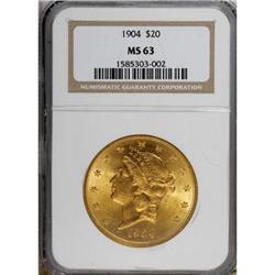 1904 $20 MS63 NGC