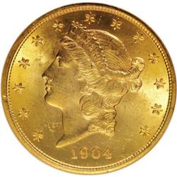 1904 $20 MS63 NGC