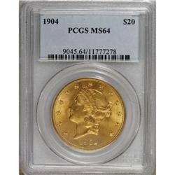 1904 $20 MS64 PCGS