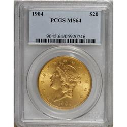 1904 $20 MS64 PCGS