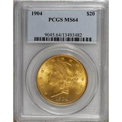 1904 $20 MS64 PCGS