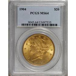 1904 $20 MS64 PCGS