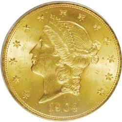 1904 $20 MS64 PCGS