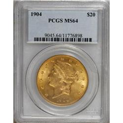 1904 $20 MS64 PCGS