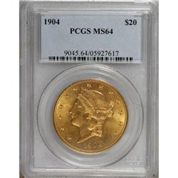 1904 $20 MS64 PCGS