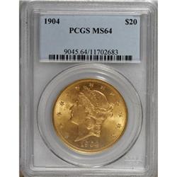1904 $20 MS64 PCGS