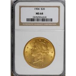 1904 $20 MS64 NGC