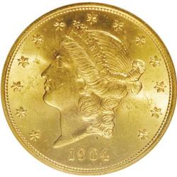1904 $20 MS64 NGC