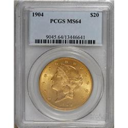 1904 $20 MS64 PCGS