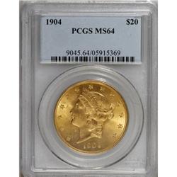 1904 $20 MS64 PCGS