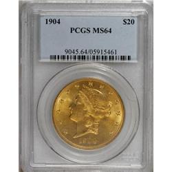 1904 $20 MS64 PCGS