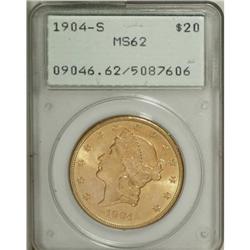 1904-S $20 MS62 PCGS