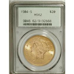 1904-S $20 MS62 PCGS