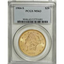1904-S $20 MS63 PCGS