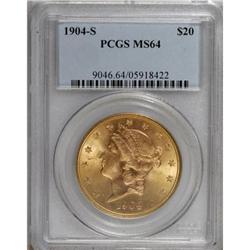 1904-S $20 MS64 PCGS