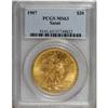 Image 1 : 1907 $20 Arabic Numerals MS63 PCGS