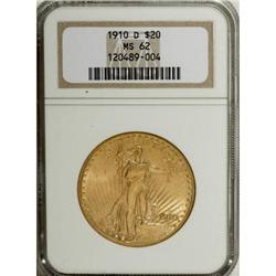 1910-D $20 MS62 NGC
