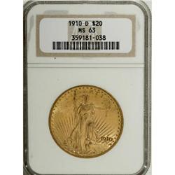 1910-D $20 MS63 NGC