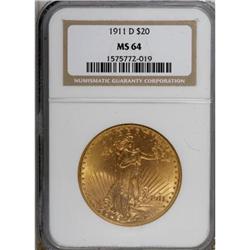 1911-D $20 MS64 NGC
