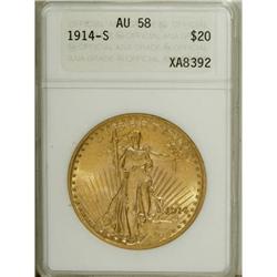 1914-S $20 AU58 ANACS