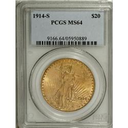 1914-S $20 MS64 PCGS