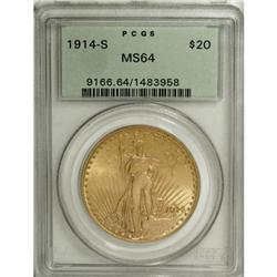 1914-S $20 MS64 PCGS