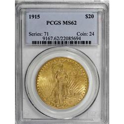 1915 $20 MS62 PCGS