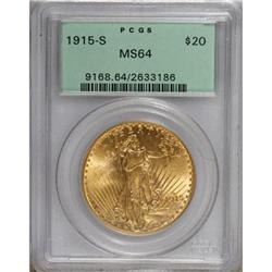 1915-S $20 MS64 PCGS