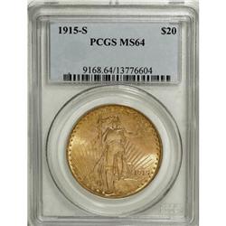 1915-S $20 MS64 PCGS
