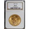 Image 1 : 1920 $20 MS63 NGC