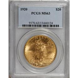 1920 $20 MS63 PCGS