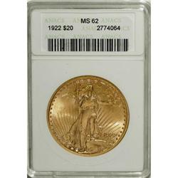 1922 $20 MS62 ANACS