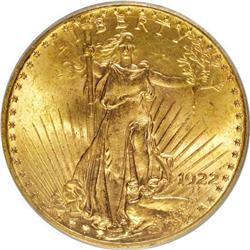 1922 $20 MS64 PCGS