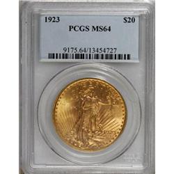 1923 $20 MS64 PCGS