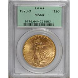 1923-D $20 MS64 PCGS