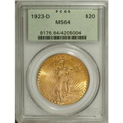 1923-D $20 MS64 PCGS