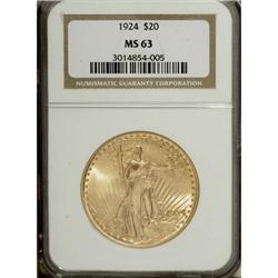 1924 $20 MS63 NGC