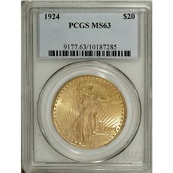 1924 $20 MS63 PCGS