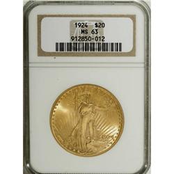 1924 $20 MS63 NGC