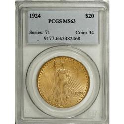 1924 $20 MS63 PCGS