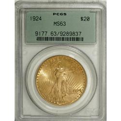 1924 $20 MS63 PCGS
