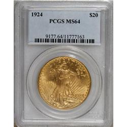 1924 $20 MS64 PCGS