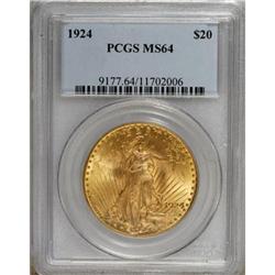 1924 $20 MS64 PCGS