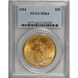 1924 $20 MS64 PCGS