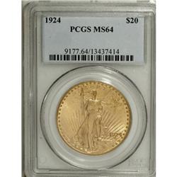 1924 $20 MS64 PCGS