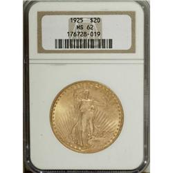 1925 $20 MS62 NGC
