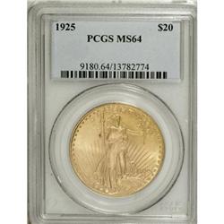 1925 $20 MS64 PCGS