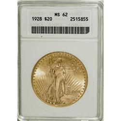 1928 $20 MS62 ANACS