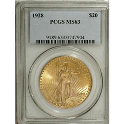 1928 $20 MS63 PCGS