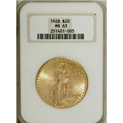 1928 $20 MS63 NGC